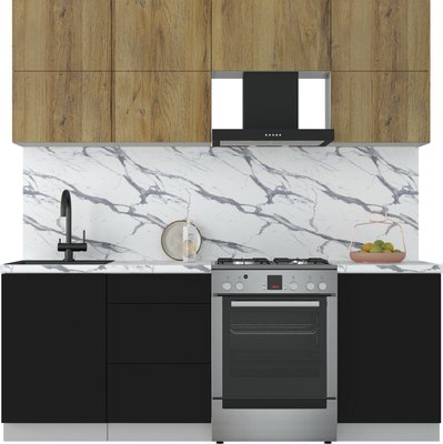 Кухонный гарнитур Интерлиния Мила Матте 2.1 Б - фото