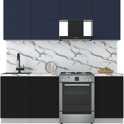 Кухонный гарнитур Интерлиния Мила Матте 2.1 Б - фото