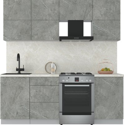 Кухонный гарнитур Интерлиния Мила Матте 2.1 Б - фото