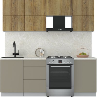 Кухонный гарнитур Интерлиния Мила Матте 2.1 Б - фото