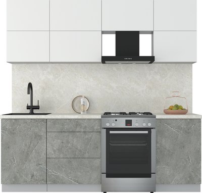 Кухонный гарнитур Интерлиния Мила Матте 2.2 Б - фото