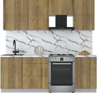 Кухонный гарнитур Интерлиния Мила Матте 2.2 Б - фото