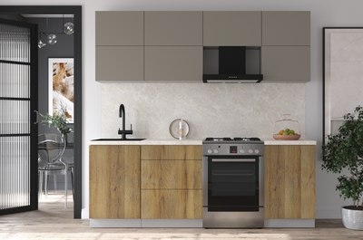 Кухонный гарнитур Интерлиния Мила Матте 2.2 Б