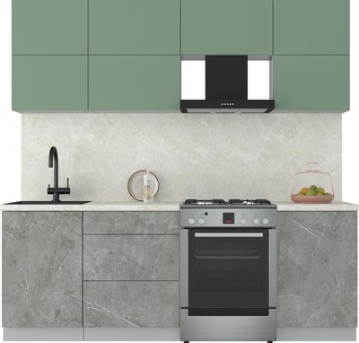 Кухонный гарнитур Интерлиния Мила Матте 2.2 Б - фото