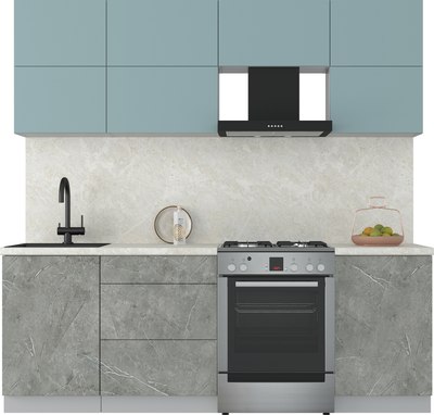 Кухонный гарнитур Интерлиния Мила Матте 2.2 Б - фото