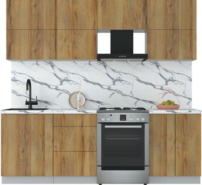 Кухонный гарнитур Интерлиния Мила Матте 2.3 Б - фото