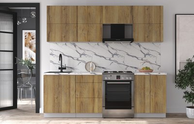 Кухонный гарнитур Интерлиния Мила Матте 2.3 Б