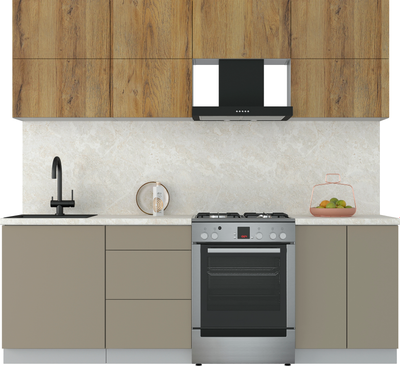 Кухонный гарнитур Интерлиния Мила Матте 2.3 Б - фото