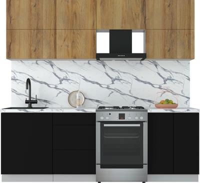 Кухонный гарнитур Интерлиния Мила Матте 2.3 Б - фото