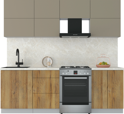 Кухонный гарнитур Интерлиния Мила Матте 2.3 Б - фото