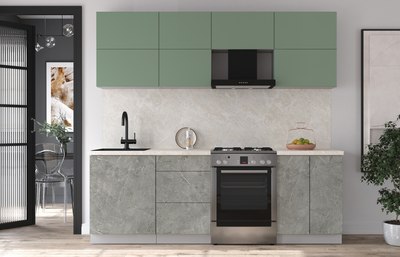 Кухонный гарнитур Интерлиния Мила Матте 2.3 Б