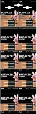 Комплект батареек Duracell Simply AAA LR03 BL20 - фото