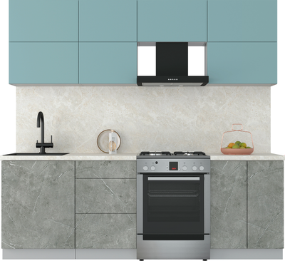 Кухонный гарнитур Интерлиния Мила Матте 2.3 Б - фото