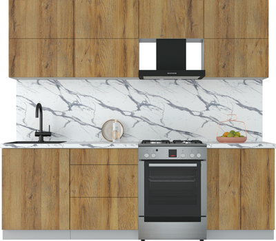 Кухонный гарнитур Интерлиния Мила Матте 2.4 Б - фото