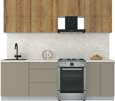 Кухонный гарнитур Интерлиния Мила Матте 2.4 Б - фото