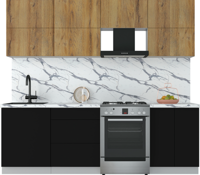 Кухонный гарнитур Интерлиния Мила Матте 2.4 Б - фото