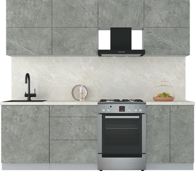 Кухонный гарнитур Интерлиния Мила Матте 2.4 Б - фото