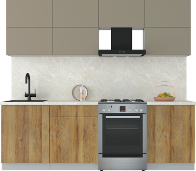 Кухонный гарнитур Интерлиния Мила Матте 2.4 Б - фото