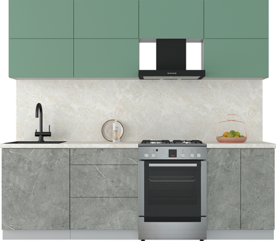 Кухонный гарнитур Интерлиния Мила Матте 2.4 Б - фото