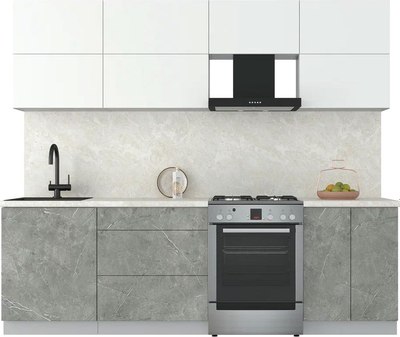 Кухонный гарнитур Интерлиния Мила Матте 2.5 Б - фото