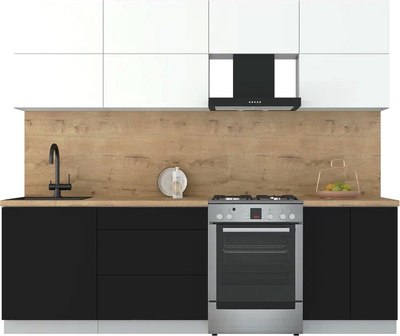 Кухонный гарнитур Интерлиния Мила Матте 2.5 Б - фото