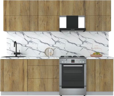 Кухонный гарнитур Интерлиния Мила Матте 2.5 Б - фото