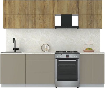 Кухонный гарнитур Интерлиния Мила Матте 2.5 Б - фото