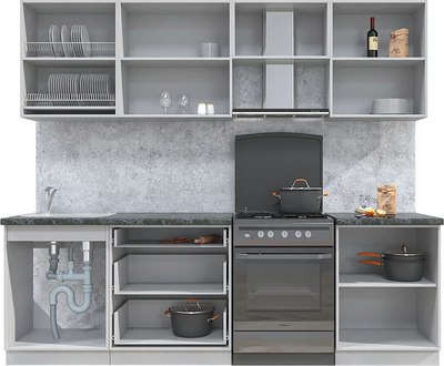 Кухонный гарнитур Интерлиния Мила Матте 2.5 Б