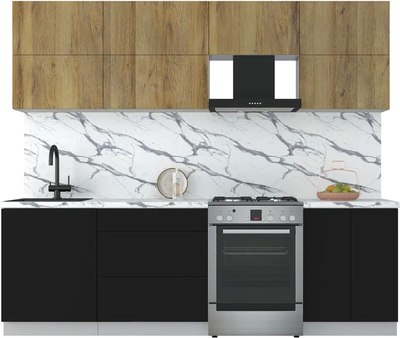 Кухонный гарнитур Интерлиния Мила Матте 2.5 Б - фото