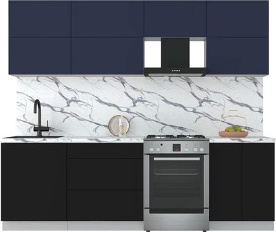 Кухонный гарнитур Интерлиния Мила Матте 2.5 Б - фото