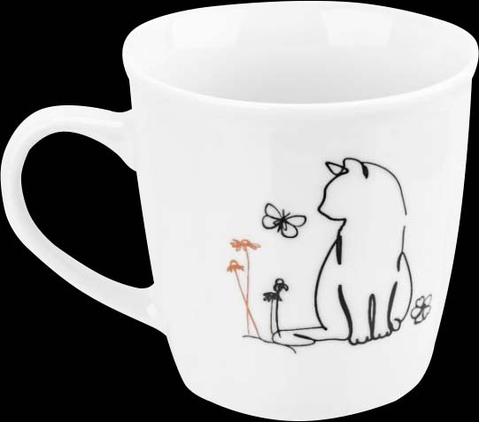 Кружка Elan Gallery Кот и бабочка / 230242