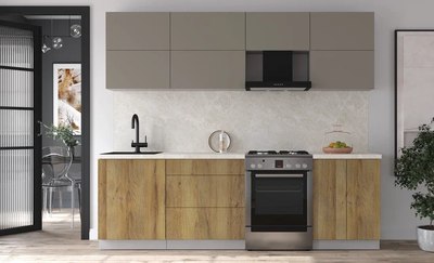 Кухонный гарнитур Интерлиния Мила Матте 2.5 Б