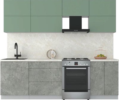 Кухонный гарнитур Интерлиния Мила Матте 2.5 Б - фото