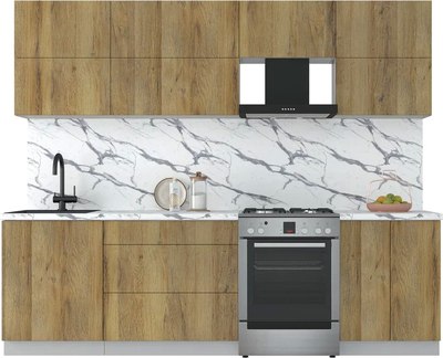 Кухонный гарнитур Интерлиния Мила Матте 2.6 Б - фото