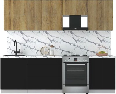 Кухонный гарнитур Интерлиния Мила Матте 2.6 Б - фото
