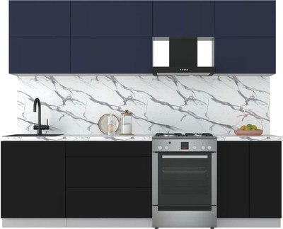 Кухонный гарнитур Интерлиния Мила Матте 2.6 Б - фото