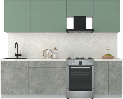 Кухонный гарнитур Интерлиния Мила Матте 2.6 Б - фото