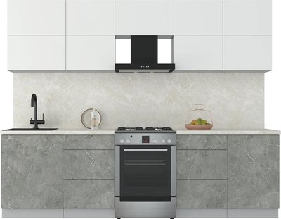 Кухонный гарнитур Интерлиния Мила Матте 2.7 Б - фото