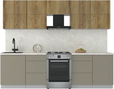 Кухонный гарнитур Интерлиния Мила Матте 2.7 Б - фото