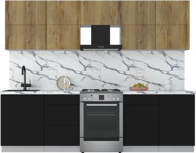 Кухонный гарнитур Интерлиния Мила Матте 2.7 Б - фото