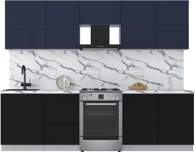 Кухонный гарнитур Интерлиния Мила Матте 2.7 Б - фото