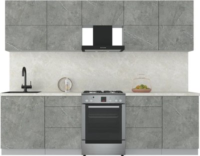 Кухонный гарнитур Интерлиния Мила Матте 2.7 Б - фото