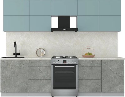 Кухонный гарнитур Интерлиния Мила Матте 2.7 Б - фото