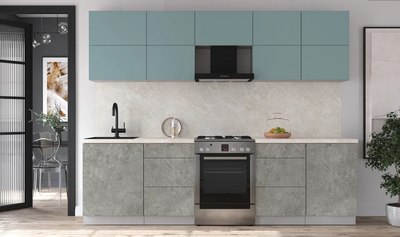 Кухонный гарнитур Интерлиния Мила Матте 2.7 Б