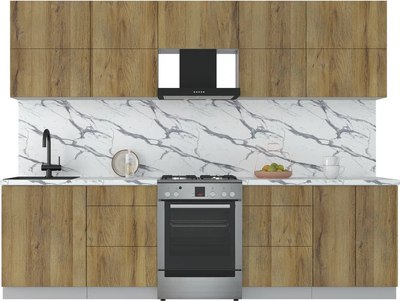 Кухонный гарнитур Интерлиния Мила Матте 2.8 Б - фото