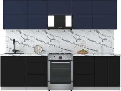 Кухонный гарнитур Интерлиния Мила Матте 2.8 Б - фото