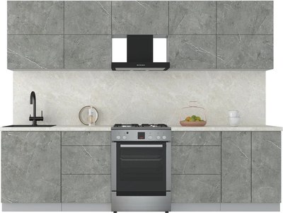 Кухонный гарнитур Интерлиния Мила Матте 2.8 Б - фото