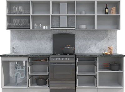 Кухонный гарнитур Интерлиния Мила Матте 2.8 Б