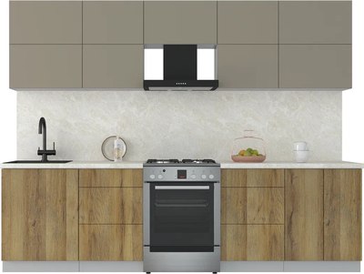 Кухонный гарнитур Интерлиния Мила Матте 2.8 Б - фото