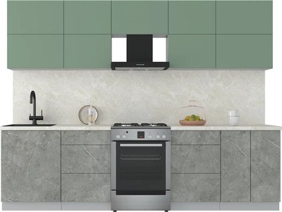 Кухонный гарнитур Интерлиния Мила Матте 2.8 Б - фото